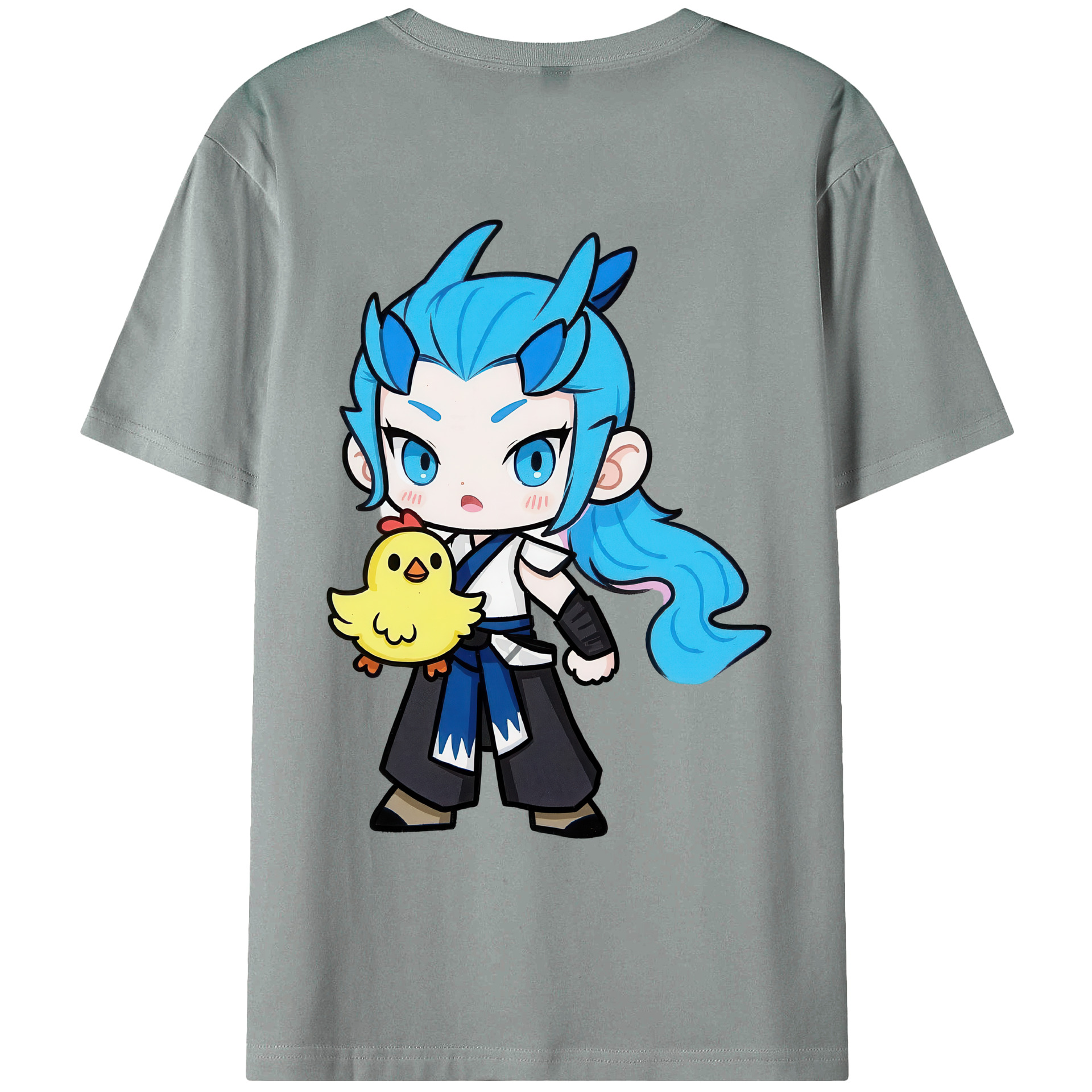 （画像用） Ne Zha 2 ナタ 魔童の大暴れ 綿100％ メンズ半袖Tシャツ（バックプリント） 通気性